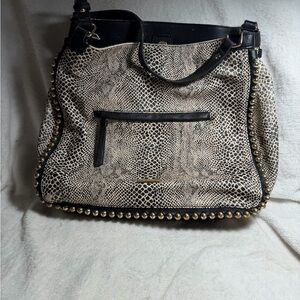 Stylish Black and Cream Women's Bag